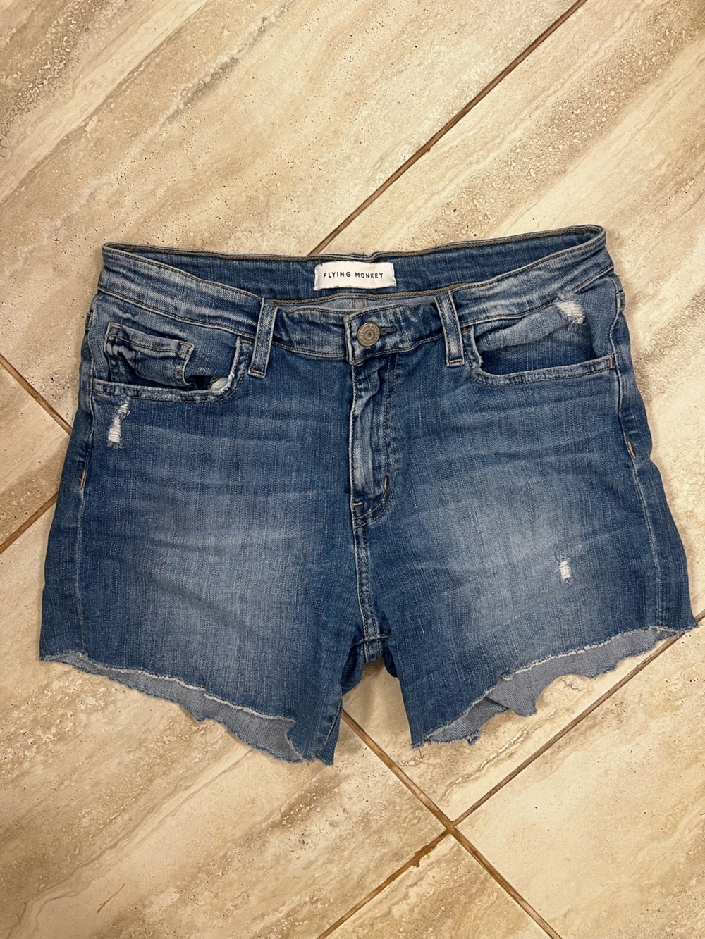 Flying Monkey Medium Wash Denim Shorts